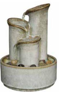 Tabletop Bamboo Tiered Fountain - Antique White