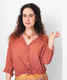 Button Up Cotton Blouse