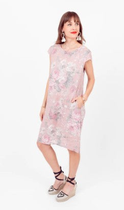 Floral Pattern Short Sleeve Dress