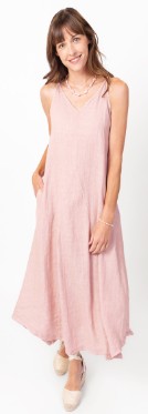 Long Dress with Thin Shoulder Straps