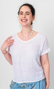 Short Sleeve Linen Top