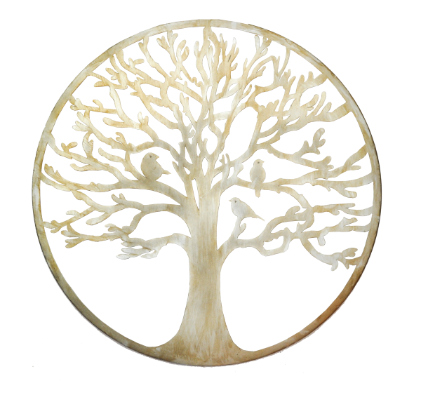 Decorative Circle Wall Art - Doves