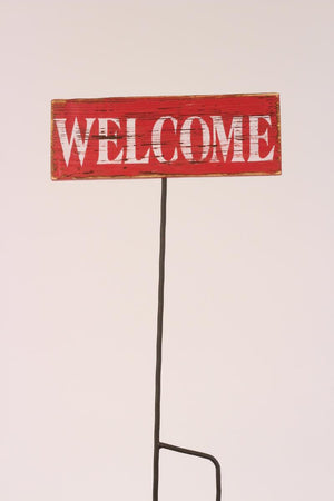 Sign - Welcome, Large Red