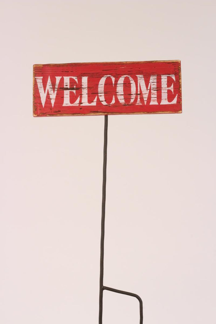 Sign - Welcome, Large Red