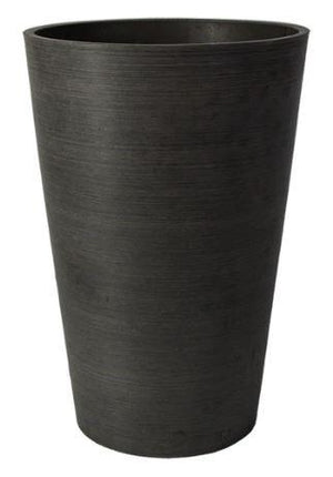 Planter - Valencia Round Ribbed Taper - with shelf