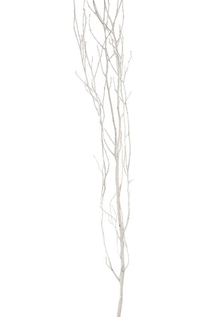 Birch Branches - White with Silver Glitter