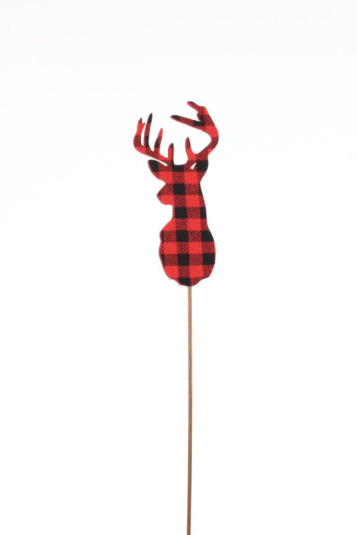 Deer - Red/Black Plaid - Small