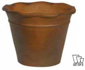 Planter - Ironstone Scalloped Rim