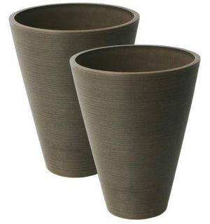 Planter - Valencia Ribbed Taper - Chocolate | Beyond the House