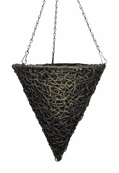 Twisted Weave Cone Hanging Basket